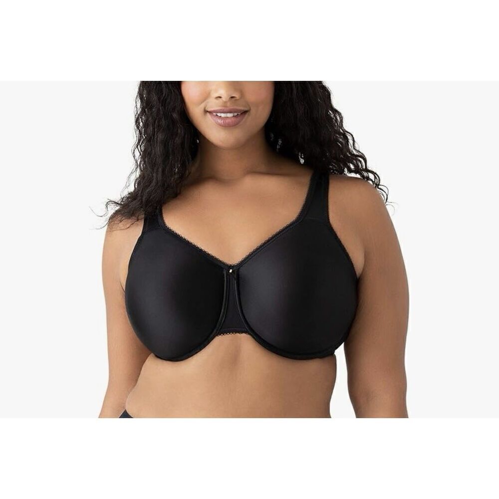 NWT WACOAL 40DDD 855192 Basic Beauty Full Figure Seamless Underwire Bra Black